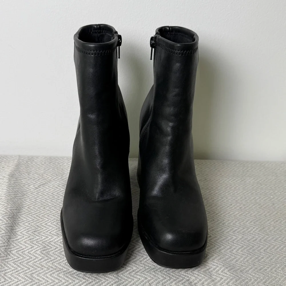 Steve Madden Kaleb Platform Heels Womens 7 Black Block Bratz Y2K Night Out